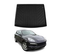 OMAC Tapis de Coffre de Voiture - Protection de Coffre - Compatible avec Cayenne 2010-2021 - Ajustement 3D - Bords Hauts - Antidérapant - en TPE - Toutes Saisons - Noir