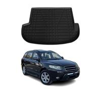 OMAC Tapis de coffre de voiture - Protection de coffre - Compatible avec Hyundai Santa Fe II 2006-2012 - Ajustement 3D - Bords hauts - Antidérapant - En TPE - Toutes saisons - Noir
