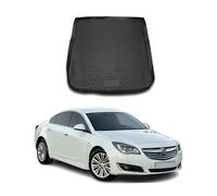 OMAC Tapis de coffre de voiture - Protection de coffre pour Insignia A 2008-2017 - Coupe 3D - Bords hauts - Antidérapant - En caoutchouc - Noir
