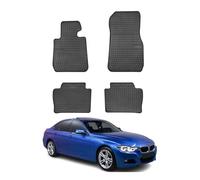 2012-2019 BMW Série 3 F30 F31 M3 F80 Tapis en caoutchouc noir 4 pcs