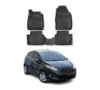 OMAC Tapis de Sol Compatible avec Ford Fiesta 4porte 2008-2017 en Caoutchouc Noir
