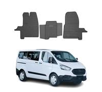 OMAC Tapis de Sol Compatible avec Ford Transit Custom 2012-2022 Caoutchouc Noir