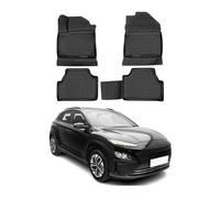 OMAC Tapis de Sol Compatible avec Hyundai Kona Electric 2018-2024 en Caoutchouc Noir