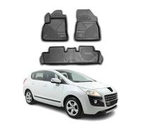 OMAC Tapis de Sol Compatible avec Peugeot 3008 2007-2015 sur Mesure en Caoutchouc Noir