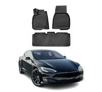 OMAC Tapis de Sol Compatible avec Tesla Model S 2014-2020 en Caoutchouc Noir
