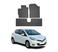 OMAC Tapis de Sol Compatible avec Toyota Yaris 2011-2019 Caoutchouc Noir