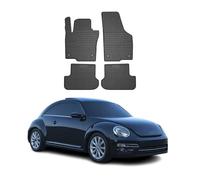 OMAC Tapis de Sol Compatible avec VW Beetle 2011-2019 Caoutchouc Noir