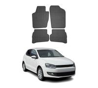 OMAC Tapis de Sol Compatible avec VW Polo 2009-2017 Caoutchouc Noir