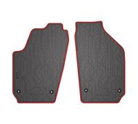 OMAC Tapis de Sol de Voiture pour VW Polo IV 2001-2009 Caoutchouc Noir-Rogue 2Pcs