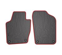 OMAC Tapis de Sol de Voiture pour VW Polo V 2009-2017 Caoutchouc Noir-Rogue 2Pcs