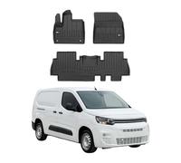 OMAC Tapis de sol de voiture toutes saisons - Compatible avec Citroën Berlingo III 2018-2022 - Ajustement 3D Premium - Bords hauts - En caoutchouc TPE - Noir