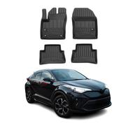 OMAC Tapis de sol en caoutchouc pour Toyota C-HR 2016-2023 Noir Premium
