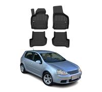 OMAC Tapis de sol en caoutchouc pour VW Golf Mk5 Mk6 GTI 2003-2013 Noir Premium