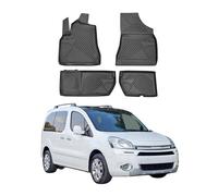 OMAC Tapis de sol pour Citroen Berlingo Multispace 2009-2018 en caoutchouc Noir