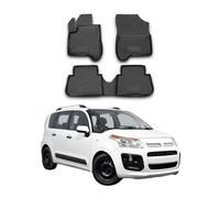OMAC Tapis de Sol pour Citroen C3 Picasso 2009-2016 en Caoutchouc Noir