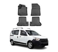 OMAC Tapis de sol pour Dacia Dokker 2018-2021 sur mesure en caoutchouc Noir