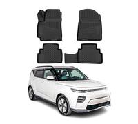 OMAC Tapis de sol pour Kia Soul 2020-2026 sur mesure en caoutchouc Noir