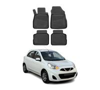 OMAC Tapis de sol pour Nissan Micra 2017-2023 sur mesure en caoutchouc Noir