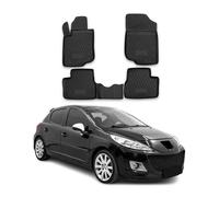 OMAC Tapis de sol pour Peugeot 207 2006-2014 sur mesure en caoutchouc Noir