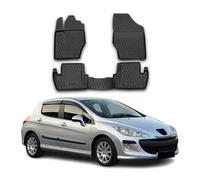 OMAC Tapis de sol pour Peugeot 308 2007-2014 sur mesure en caoutchouc Noir