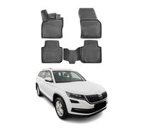 OMAC Tapis de sol pour Skoda Kodiaq I 2016-2024 sur mesure en caoutchouc Noir