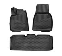 OMAC Tapis de sol pour Tesla Model S 2014-2020 en caoutchouc Noir