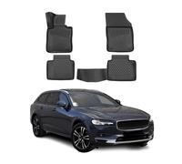 OMAC Tapis de sol pour Volvo V90 2016-2025 sur mesure en caoutchouc Noir