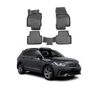 OMAC Tapis de sol pour VW Tiguan II 2016-2024 en caoutchouc TPE Noir 4 Pcs