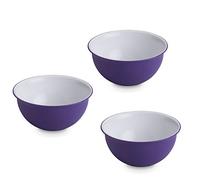 Omada Design 3 Petits Bols de 0,5 L, diamètre 13,5 cm, blanc à l'intérieur et coloré à l'extérieur, en polypropylène et plastique antibactérien, Sanaliving