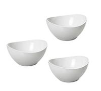 Omada Design 3 Petits Bols de 12 cm et 30 cl avec intérieur blanc et extérieur coloré, va au lave-vaisselle, résistant aux chocs et à l'usure quotidienne, Ligne Trendy