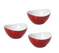 Omada Design 3 Petits Bols de 12 cm et 30 cl avec intérieur blanc et extérieur coloré, va au lave-vaisselle, résistant aux chocs et à l'usure quotidienne, Ligne Trendy