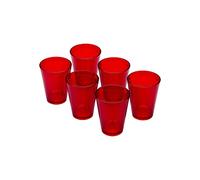 Omada Design 6 verres à eau de 275 ml, empilables, incassables, réutilisables, en plastique pour usage extérieur, ligne Samba