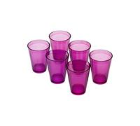Omada Design 6 verres à eau de 275 ml, empilables, incassables, réutilisables, en plastique pour usage extérieur, ligne Samba