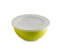 Omada Design Bol 1,5 lt + couvercle, diamètre 20 cm, blanc à l'intérieur et coloré à l'extérieur, en polypropylène et plastique antibactérien, Sanaliving