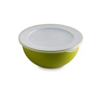 Omada Design Bol 1,5 lt + couvercle, diamètre 20 cm, blanc à l'intérieur et coloré à l'extérieur, en polypropylène et plastique antibactérien, Sanaliving