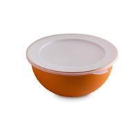 Omada Design Bol 1,5 lt + couvercle, diamètre 20 cm, blanc à l'intérieur et coloré à l'extérieur, en polypropylène et plastique antibactérien, Sanaliving