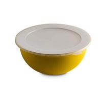 Omada Design Bol 3,5 lt + couvercle, diamètre 26 cm, blanc à l'intérieur et coloré à l'extérieur, en polypropylène et plastique antibactérien, Sanaliving