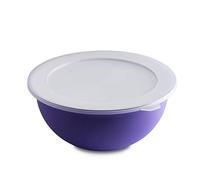 Omada Design Bol 3,5 lt + couvercle, diamètre 26 cm, blanc à l'intérieur et coloré à l'extérieur, en polypropylène et plastique antibactérien, Sanaliving