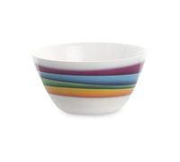 Omada Design Bol12 cm 0,5 L avec intérieur blanc et décoration colorée, en plastique incassable, empilable et lavable au lave-vaisselle pour les environnements extérieurs, ligne Plexart