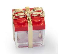 Omada Design décoratif pour boîte type brique en Plastique (24 pièces) transparent format 5 x 5 x 5 cm, pour bonbonnières ou boules de Noël.