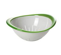 Omada Design Passoire et egouttoir à légumes, 20 cm de diamètre, coloré, ergonomique et par le design innovant, intérieur blanc et bord extérieur coloré, Ligne Trendy, Vert