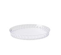 Omada Design Plateau rond de 36 cm de long, fond en satin transparent anti-rayures, ligne Diamond, Transparent