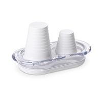 Omada Design Porte-gobelets à eau et à café universels pour tous les verres en plastique ou en papier pour les lieux ouverts et pratiques à poser, ligne Happy Drink, Blanc