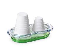 Omada Design Porte-gobelets à eau et à café universels pour tous les verres en plastique ou en papier pour les lieux ouverts et pratiques à poser, ligne Happy Drink, Vert