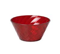 Omada Design Saladier de diamètre 20 cm (1,6 lt) en acrylique effet diamant, facilement empilable et va au lave-vaisselle, Rouge