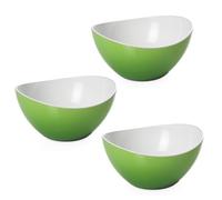 OMADA Design Set de 3 bols de cuisine de 1,5 litre, saladier en plastique coloré, récipient incassable, fabriqué en Italie, ligne Trendy