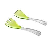 Omada Design Vaisselle ou de couverts à servir de salade 22 cm aux formes modernes et design, en acrylique transparent et en différentes couleurs, Vert Transparent
