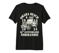 Omaha Beach 1944 D-Day 2024 80ème Anniversaire Normandie T-Shirt Haut de Gamme