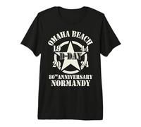 Omaha Beach 1944 D-Day 2024 80ème Anniversaire Normandie T-Shirt Haut de Gamme
