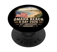 Omaha Beach 1944 D-Day 2026 82ème Anniversaire Normandie D-Day PopSockets PopGrip Adhésif